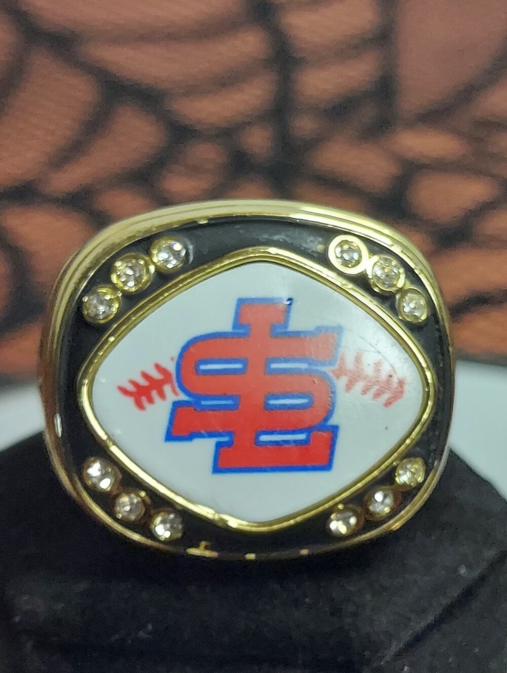 SL Baseball Championship Style Replica Ring Gold Tone - Picture 2 of 5